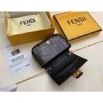 Fendi Women Nano Baguette Charm Brown Fabric Charm Jacquard FF – Bild 7