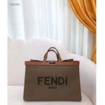 Fendi Women Peekaboo X-Tote Large Dark Green Canvas Shopper - Image 2