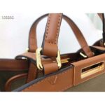 Fendi Women Peekaboo X-Tote Large Dark Green Canvas Shopper - Image 8