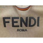 Fendi Women Peekaboo X-Tote Large Dark Green Canvas Shopper - Image 6