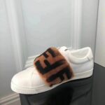 Fendi Women Sneakers White Leather Slip-ons Calfskin Sheepskin - Image 2