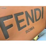 Fendi Women Sunshine Shopper Bag Brown Leather Shopper “FENDI ROMA” - Image 5