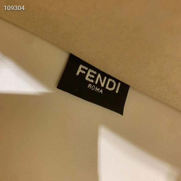 Fendi Women Sunshine Shopper Bag White Leather “FENDI ROMA” (8)