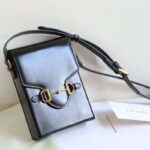 Gucci GG Unisex Gucci Horsebit 1955 Mini Bag Black Leather - Imagen 2