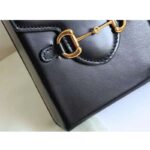 Gucci GG Unisex Gucci Horsebit 1955 Mini Bag Black Leather - Imagen 8