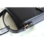 Gucci GG Unisex Gucci Horsebit 1955 Mini Bag Black Leather - Imagen 7