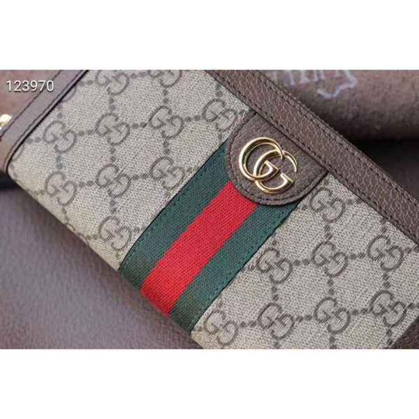 Gucci GG Unisex Ophidia GG Zip Around Wallet Supreme Canvas (6)
