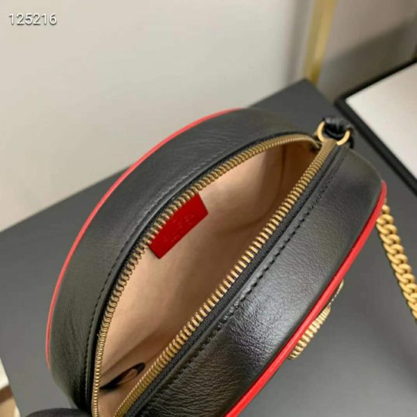 Gucci GG Women GG Marmont Mini Round Shoulder Bag-Black (10)