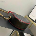 Gucci GG Women GG Marmont Mini Round Shoulder Bag-Black - Imagen 4