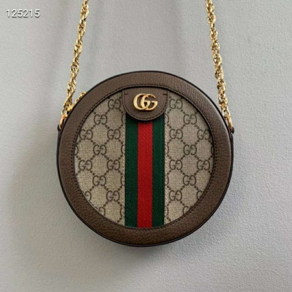 Gucci GG Women Ophidia Mini GG Round Shoulder Bag-Beige (7)