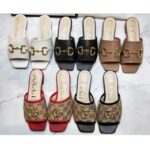 Gucci Women's Leather Slide Sandal with Horsebit Brown Leather – Image 10