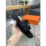 Hermes Women Villa Sandal Calfskin with Detailed Openwork Hardware-Black - Image 8