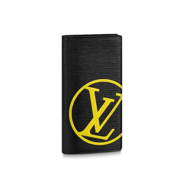 Louis Vuitton LV Unisex Brazza Wallet Cowhide Leather-Yellow