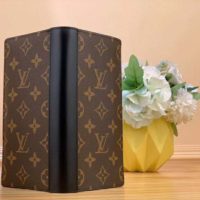 Louis Vuitton LV Unisex Brazza Wallet Monogram Macassar Coated Canvas