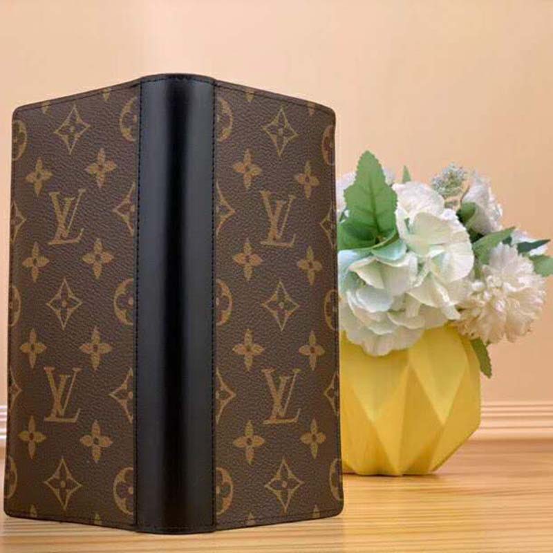 LOUIS VUITTON Brazza Monogram Macassar Wallet Brown