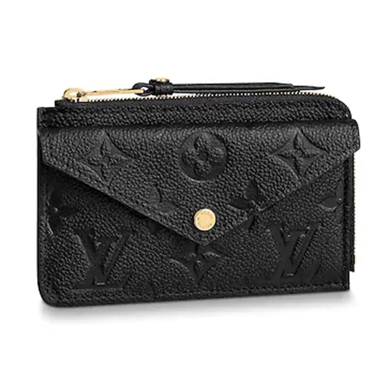 Louis Vuitton Card Holder Recto Verso in Monogram Canvas with Black  Calfskin Trim GHW