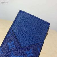 Louis Vuitton LV Unisex Coin Card Holder Monogram Canvas Taiga Leather