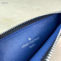 Louis Vuitton LV Unisex Coin Card Holder Monogram Canvas Taiga Leather