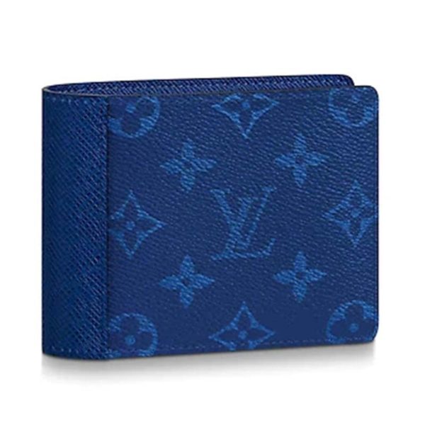 Louis Vuitton LV Unisex Multiple Wallet Monogram Canvas Taiga Leather