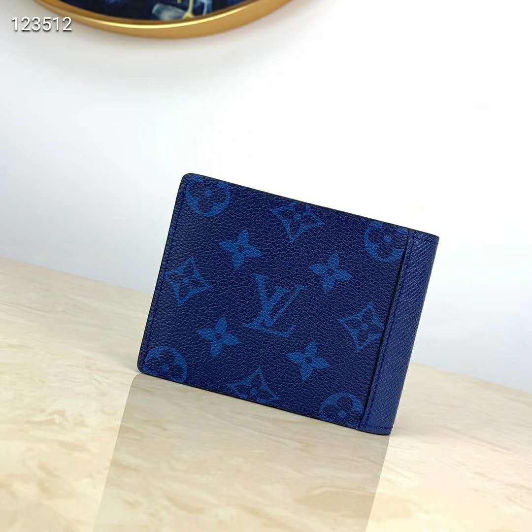 Louis Vuitton LV Unisex Multiple Wallet Monogram Canvas Taiga Leather ...