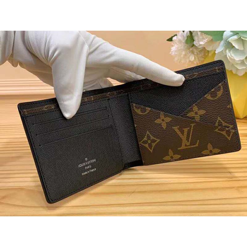 Louis Vuitton LV Unisex Multiple Wallet Monogram Macassar Coated