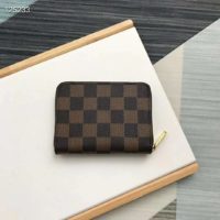 Louis Vuitton LV Unisex Zippy Coin Purse Damier Ebene Canvas