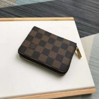 Louis Vuitton LV Unisex Zippy Coin Purse Damier Ebene Canvas