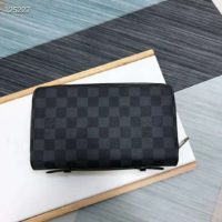 Louis Vuitton LV Unisex Zippy XL Wallet Coated Canvas-Grey