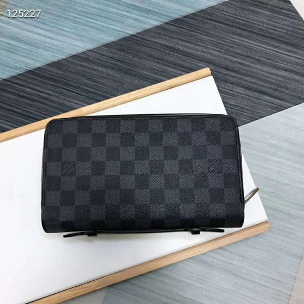 Louis Vuitton LV Unisex Zippy XL Wallet Coated Canvas-Grey (3)