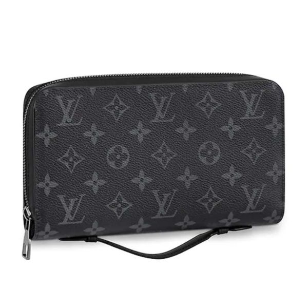 Louis Vuitton LV Unisex Zippy XL Wallet Monogram Eclipse Canvas