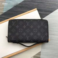 Louis Vuitton LV Unisex Zippy XL Wallet Monogram Eclipse Canvas