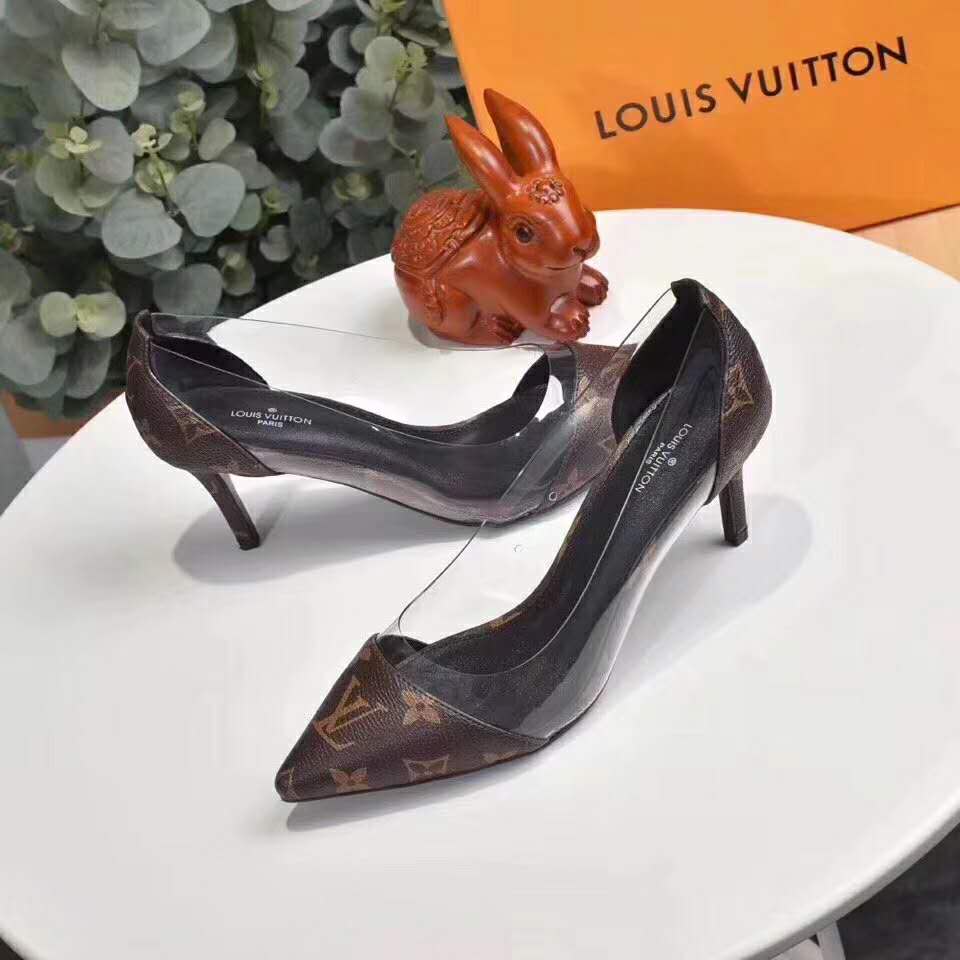 LOUIS VUITTON MONOGRAM CANVAS AUTHENTIC CHERIE PUMP SIZE 40EU