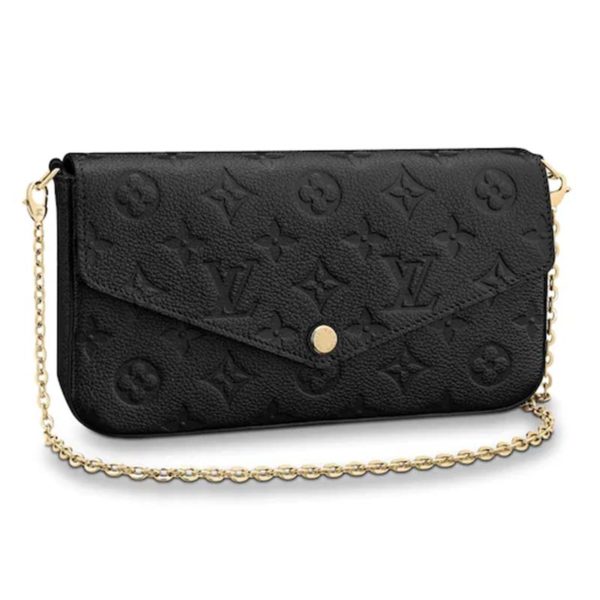 Louis Vuitton LV Women Félicie Pochette Monogram Empreinte Leather-Black
