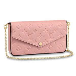 Louis Vuitton LV Women Félicie Pochette Monogram Empreinte Leather-Pink