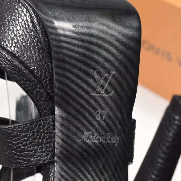 Louis Vuitton LV Women Horizon Platform Sandal Black Grained Calf (1)
