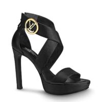 Louis Vuitton LV Women Horizon Platform Sandal Black Grained Calf