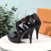 Louis Vuitton LV Women Horizon Platform Sandal Black Grained Calf