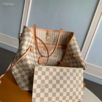 Louis Vuitton LV Women Neverfull GM Tote Damier Azur Canvas