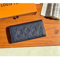 Louis Vuitton LV Women Sarah Wallet Monogram Empreinte Leather-Navy
