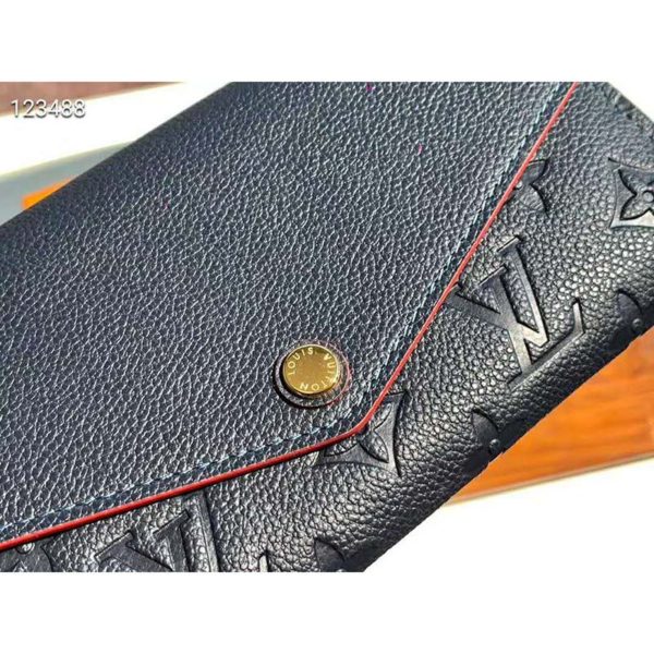 Louis Vuitton LV Women Sarah Wallet Monogram Empreinte Leather-Navy (4)