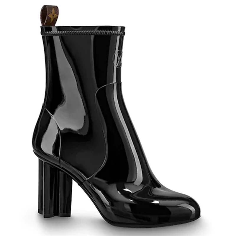 LOUIS VUITTON ART DECO SHOES 36.5 BOOTS WITH HEELS MONOGRAM BOOTS Black  Leather ref.778586 - Joli Closet