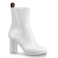 Louis Vuitton LV Women Silhouette Ankle Boot Shiny Rubber-White