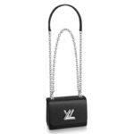 Borsa a mano Louis Vuitton LV Twist Mini da donna in pelle Epi martellata - Nero