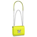 Borsa a mano Louis Vuitton LV Twist Mini da donna in pelle Epi martellata - Giallo