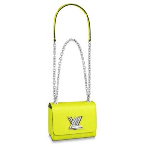 Louis Vuitton LV Women Twist Mini Handbag Epi Grained Leather-Yellow