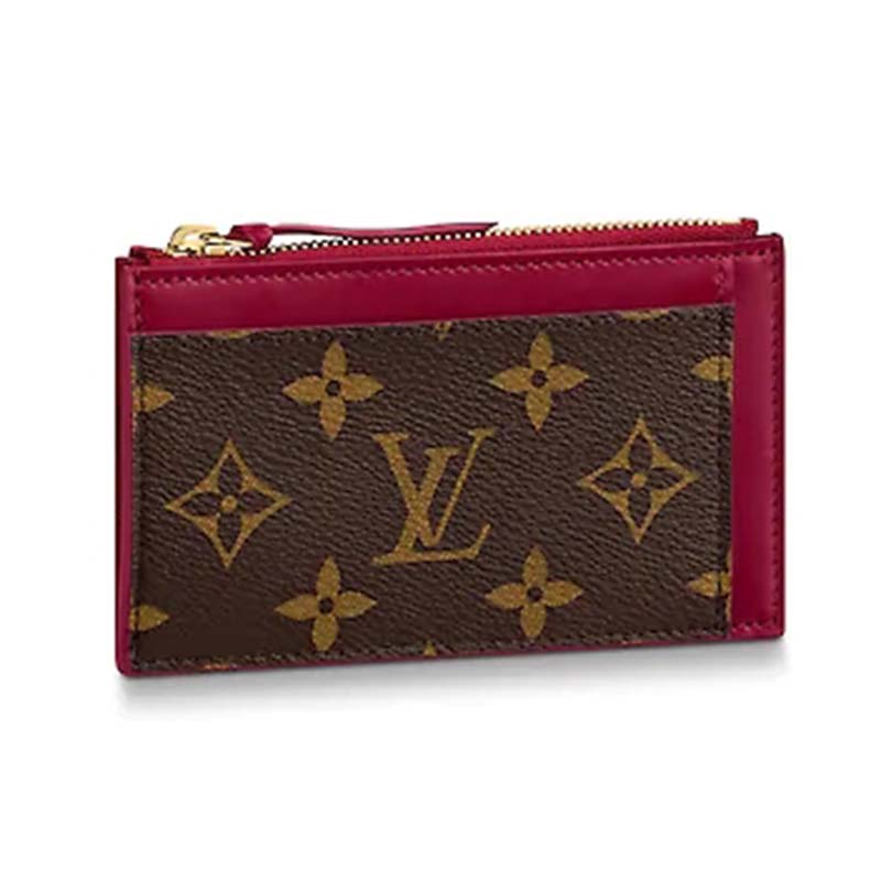Louis Vuitton LV Women Zipped Card Holder Monogram Coated Canvas