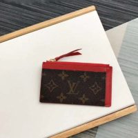 Louis Vuitton LV Women Zipped Card Holder Monogram Coated Canvas