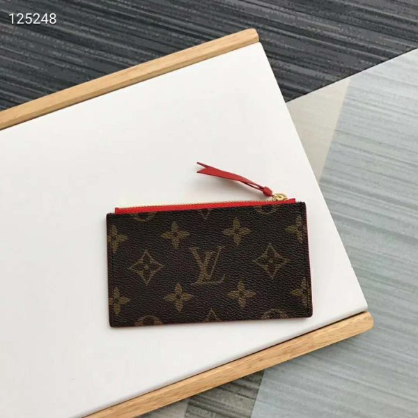 Louis Vuitton LV Women Zipped Card Holder Monogram Coated Canvas (3)