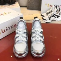 Louis Vuitton Women LV Archlight Sneaker Technical Fabric Monogram Canvas-Silver