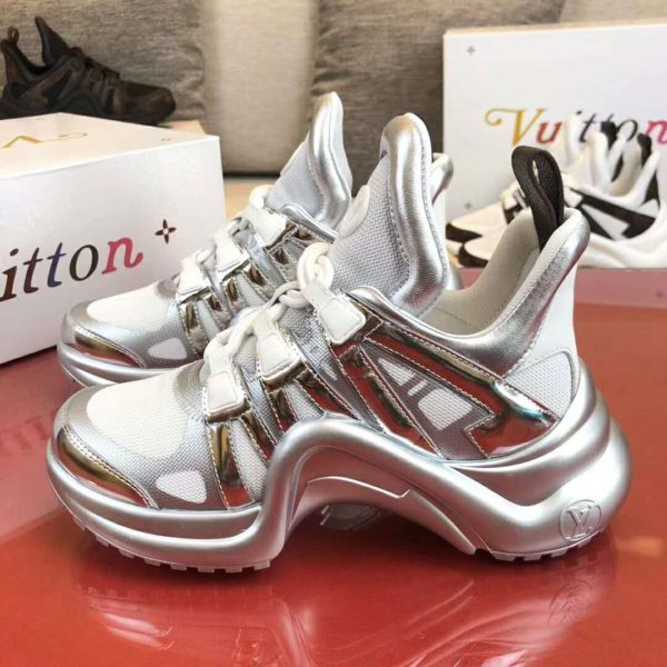 Louis Vuitton Women LV Archlight Sneaker Technical Fabric Monogram Canvas-Silver (4)